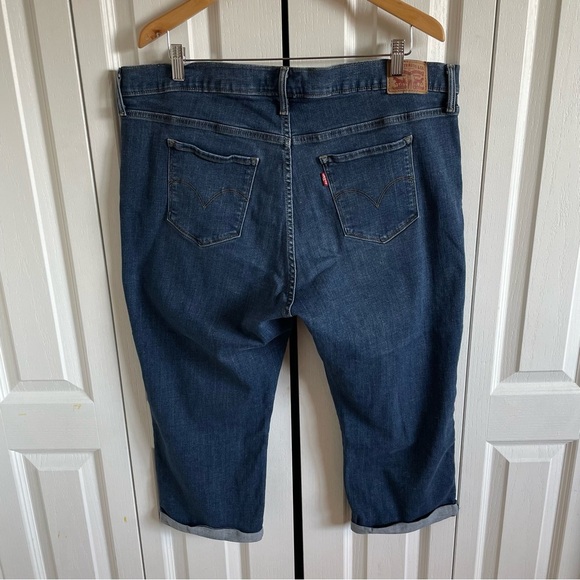 Levi’s 311 Shaping Skinny Capri Pants Women’s Plus Size 20W Blue Med Wash Cuffed - Picture 5 of 13